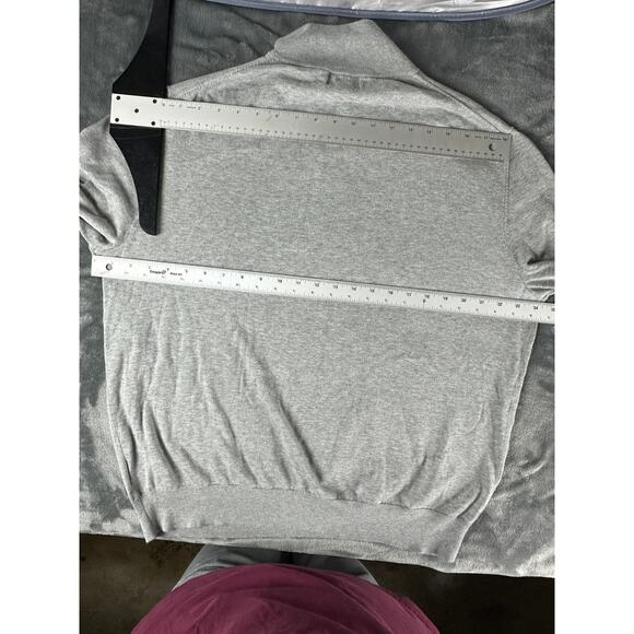 Brooks Brothers Mens Large Gray quarter zip sweater pullover supima cotton - Picture 7 of 14